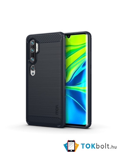Xiaomi Mi CC9 Pro / Note 10 / Note 10 Pro karbon mintás tok - KÉK
