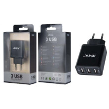 MTK K3620 fekete 3 USB fekete hálózati töltőfej 3.4A