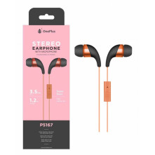 OnePlus P5167 fekete-narancs csomagolt stereo headset