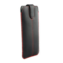 Forcell fekete műbőr ultra vékony beledugós tok - 8,5 x 16 cm