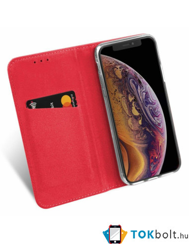 Samsung Galaxy S20 Plus mágneses szilikon keretes könyvtok - GL - PIROS