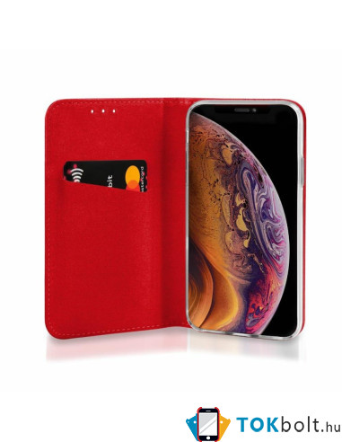 Samsung Galaxy S20 Plus mágneses szilikon keretes könyvtok - GL - PIROS