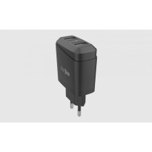 Dotfes C07 2 usb portos fekete hálózati töltőfej 2.4A