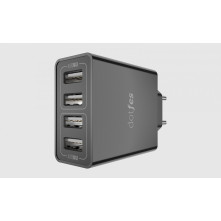 Dotfes C06 4 usb portos fekete töltőfej 4.8A
