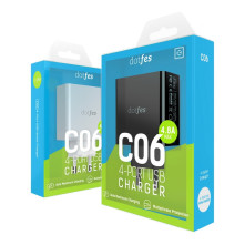Dotfes C06 4 usb portos fekete töltőfej 4.8A