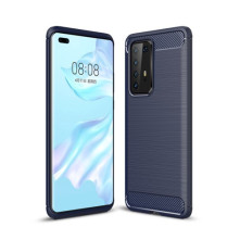 Huawei P40 Pro karbon mintás tok - KÉK