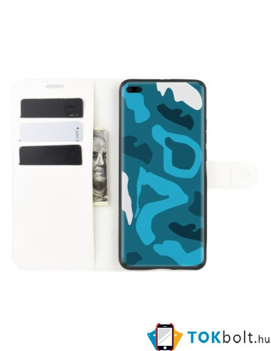 Oldalra nyíló tok Huawei P40 Pro telefonhoz - FEHÉR