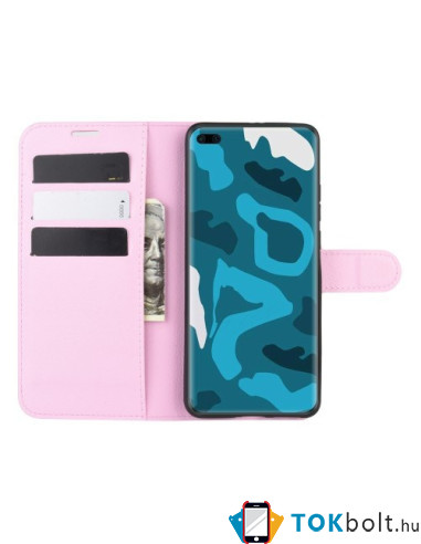 Oldalra nyíló tok Huawei P40 Pro telefonhoz - RÓZSASZÍN