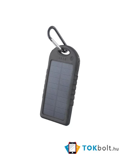 Setty Solar 2USB napelemes fekete power bank 5000mAh