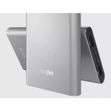 Dotfes D03 2 USB-s 2.4A/1A ezüst Power Bank 10000mAh