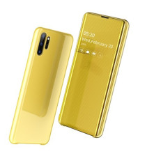 Flip telefontok átlátszó előlappal Samsung Galaxy Note 10 Plus készülékhez - ARANY