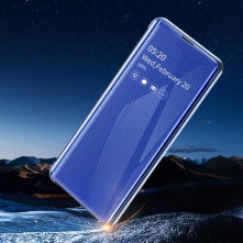 Flip telefontok átlátszó előlappal Samsung Galaxy Note 10 Plus készülékhez - KÉK