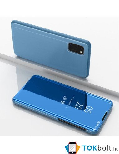 Flip telefontok átlátszó előlappal Samsung Galaxy A41 készülékhez - KÉK
