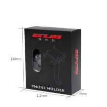 GUB G-91-A kormányra rögzíthető aluminium telefon állvány töltővel 55-100 mm széles készülékekhez - FEKETE