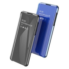 Flip telefontok átlátszó előlappal Huawei P30 Lite / P30 Lite New Edition készülékhez - FEKETE