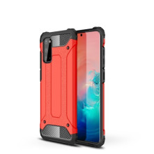 Kemény műanyag és rugalmas TPU hibrid tok Samsung Galaxy S20 telefonhoz - PIROS