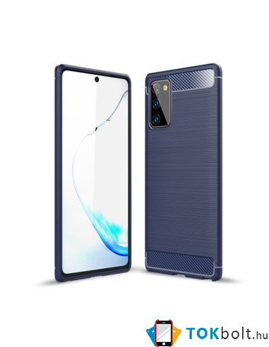 Samsung Galaxy Note 20 karbon mintás tok - KÉK