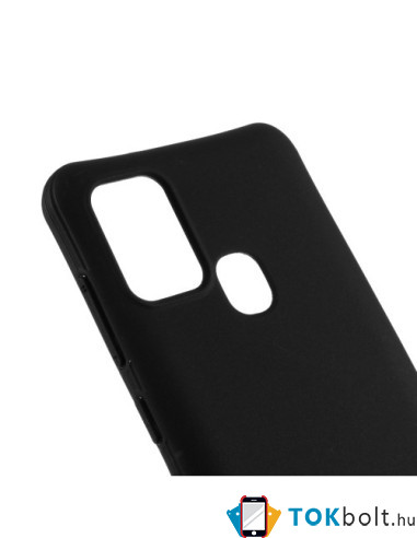 Rugalmas TPU tok Samsung Galaxy A21s készülékhez - FEKETE