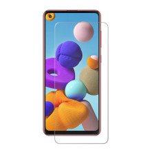 Kijelzővédő karcálló edzett üveg Samsung Galaxy A21s típusú telefonhoz