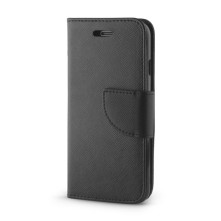 FANCY BOOK oldalra nyíló tok Iphone 7/8/SE (2020) telefonhoz - FEKETE