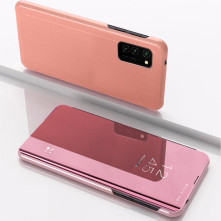 Flip telefontok átlátszó előlappal Samsung Galaxy A71 készülékhez - RÓZSAARANY