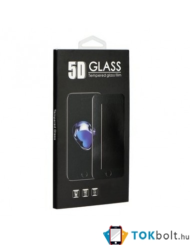 Full glue Huawei Y6P fekete hajlított 5D előlapi üvegfólia