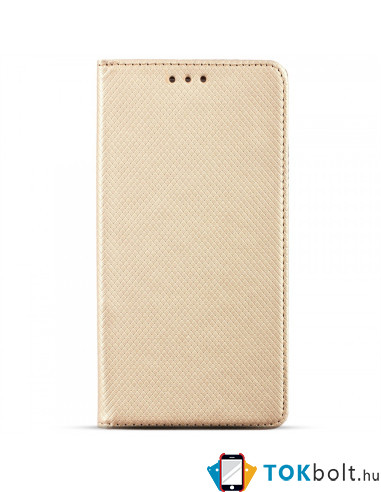 Huawei P Smart (2020) mágneses szilikon keretes könyvtok - GL - ARANY
