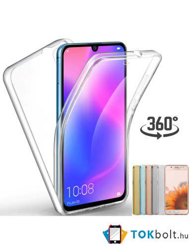 Rugalmas TPU tok elő + hátlapi Huawei P30 Lite készülékhez - ÁTTETSZŐ