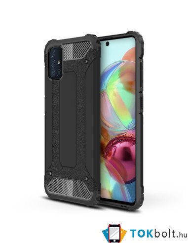 Kemény műanyag és rugalmas TPU hibrid tok Huawei P Smart 2020 telefonhoz - FEKETE