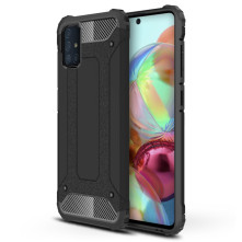 Kemény műanyag és rugalmas TPU hibrid tok Huawei P Smart 2020 telefonhoz - FEKETE