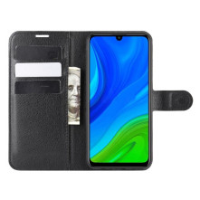 Oldalra nyíló tok Huawei P smart 2020 telefonhoz - FEKETE