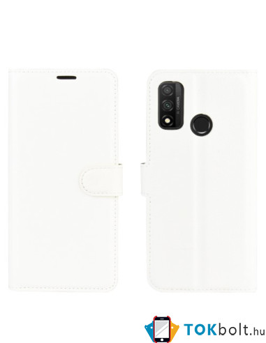 Oldalra nyíló tok Huawei P smart 2020 telefonhoz - FEHÉR