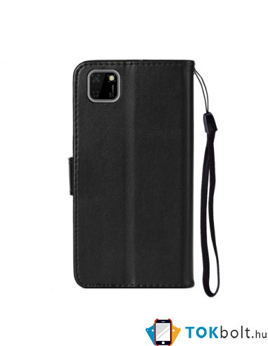 Oldalra nyíló tok Huawei Y5p telefonhoz - FEKETE