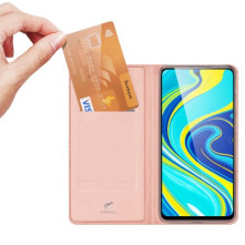 DUX DUCIS telefontok Xiaomi Redmi Note 9S/Note 9 Pro/Note 9 Pro Max készülékhez - RÓZSAARANY