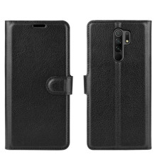 Oldalra nyíló tok Xiaomi Redmi 9 telefonhoz - FEKETE