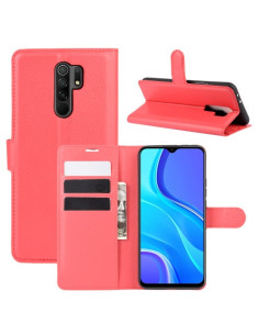 Oldalra nyíló tok Xiaomi Redmi 9 telefonhoz - PIROS