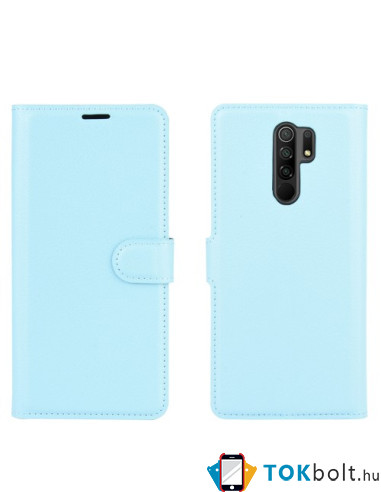 Oldalra nyíló tok Xiaomi Redmi 9 telefonhoz - KÉK