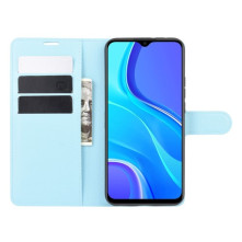 Oldalra nyíló tok Xiaomi Redmi 9 telefonhoz - KÉK