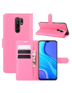 Oldalra nyíló tok Xiaomi Redmi 9 telefonhoz - PINK