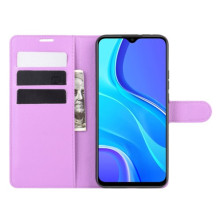 Oldalra nyíló tok Xiaomi Redmi 9 telefonhoz - LILA