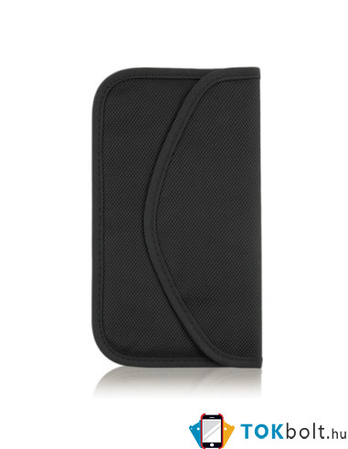 Térerő blokkoló tok, inkognitó telefontok 19,5 x 10,5 cm - FEKETE
