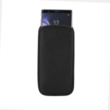 Univerzális fekete színű szövet telefontok - 18.5 x 9.5 cm