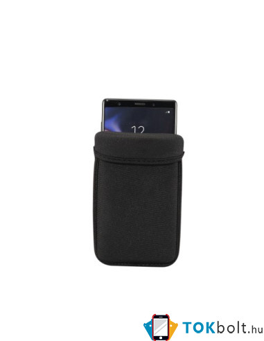 Univerzális fekete színű szövet telefontok - 18.5 x 9.5 cm