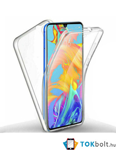 Rugalmas TPU tok elő + hátlapi iPhone 12 / 12 Pro készülékhez - ÁTTETSZŐ
