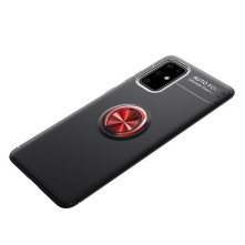 Samsung Galaxy S20 FE / S20 Fan Edition / S20 FE 5G gyűrűs tok - FEKETE - PIROS