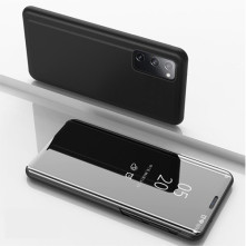 Flip telefontok átlátszó előlappal Samsung Galaxy S20 FE / S20 Fan Edition / S20 FE 5G készülékhez - FEKETE