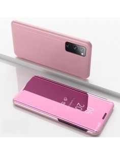 Flip telefontok átlátszó előlappal Samsung Galaxy S20 FE 4G/5G/ S20 FE Q készülékhez - RÓZSAARANY