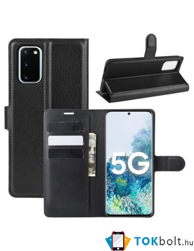 Oldalra nyíló tok Samsung Galaxy S20 FE / S20 Fan Edition / S20 FE 5G telefonhoz - FEKETE
