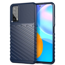 Huawei P smart 2021/Y7a bordázott rugalmas szilikon telefontok - KÉK