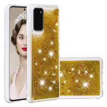 Mozgó csillámos telefontok Samsung Galaxy S20 készülékhez - ARANY